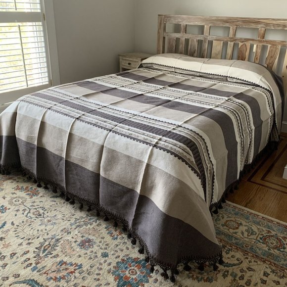 New. Handmade Bedding Hand Loom Queen Size Cotton Bedspread Poshmark